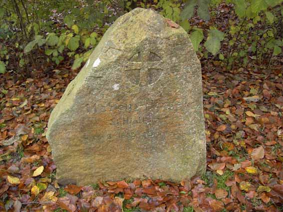 Billede af gravsten på Arnborg Kirkegård